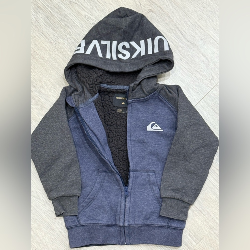 Quiksilver Boys Sherpa Full Zip Hoodie Jacket